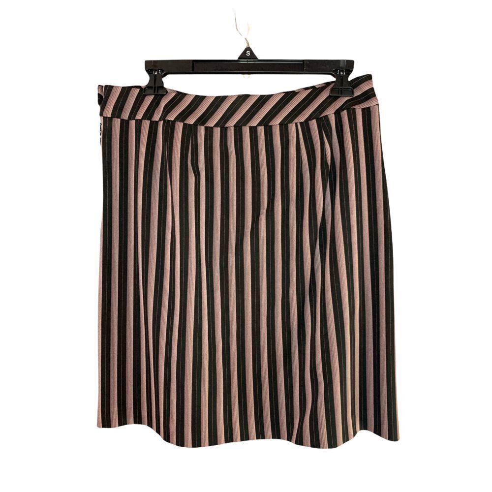 Loft Knee Length Pinstripe Skirt With Pockets Size 8 - Picture 2 of 3